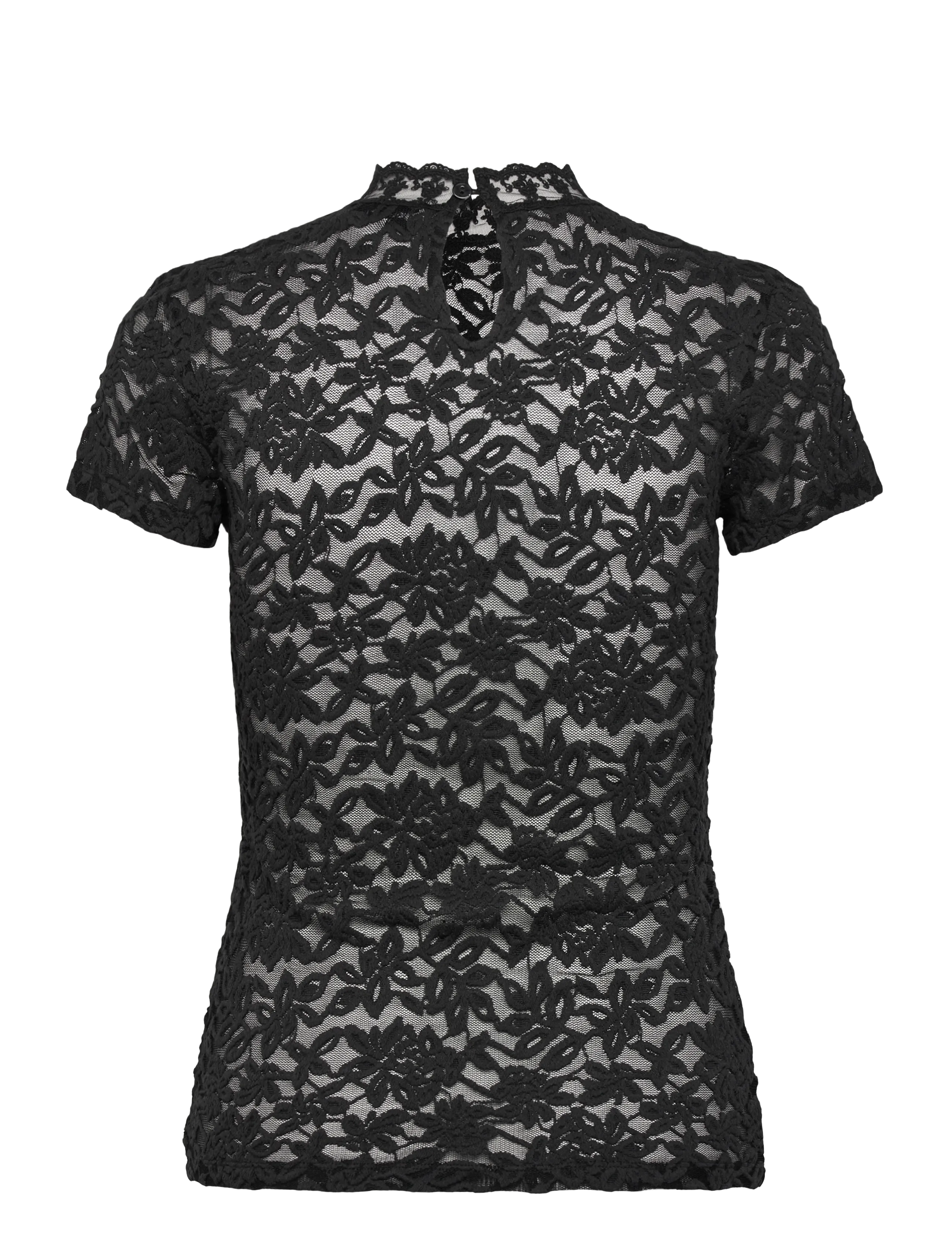 Rosemunde - RWDelicia Capsleeve Regular T-neck - t-särgid - black - 2