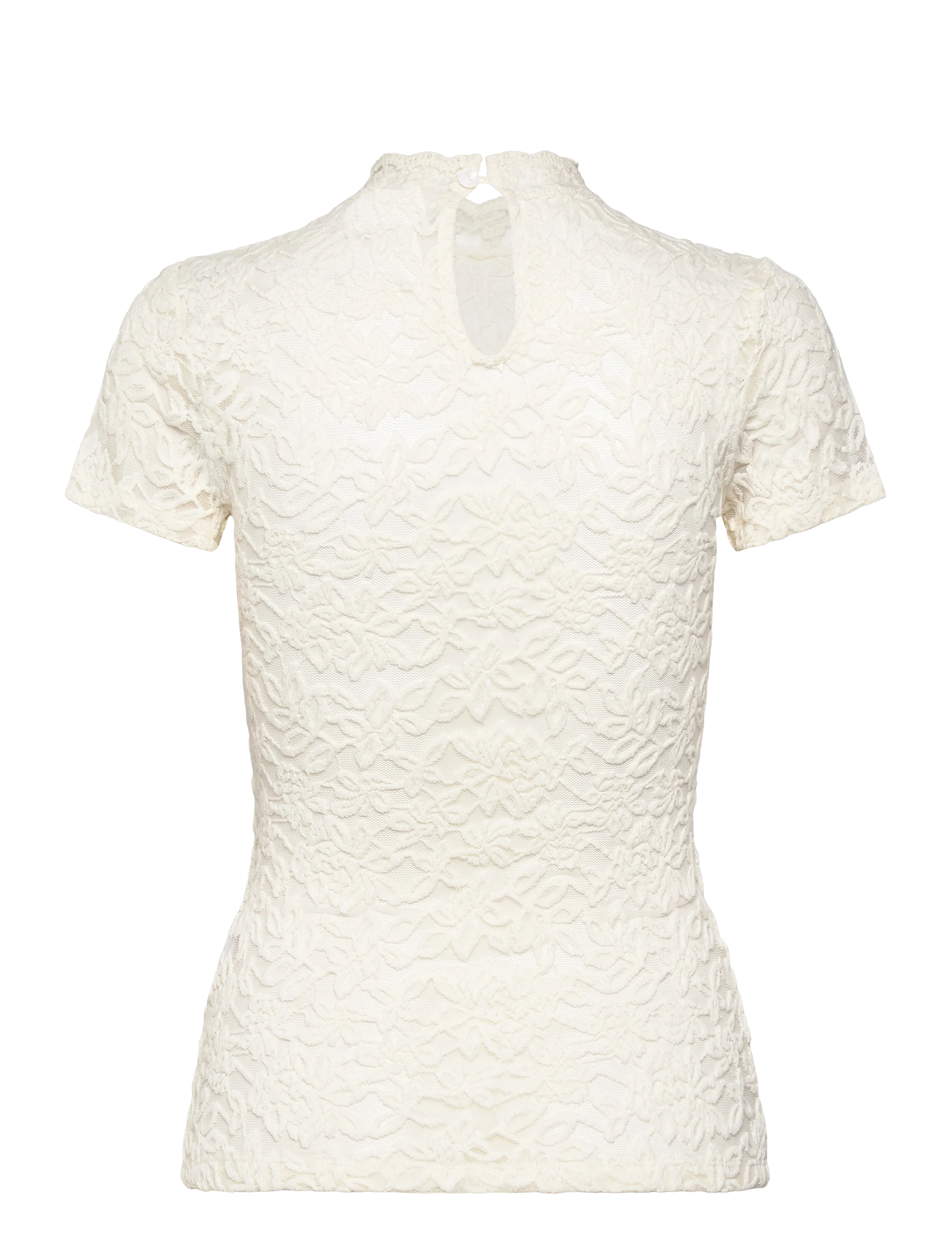 Rosemunde - RWDelicia Capsleeve Regular T-neck - t-shirts - ivory - 1