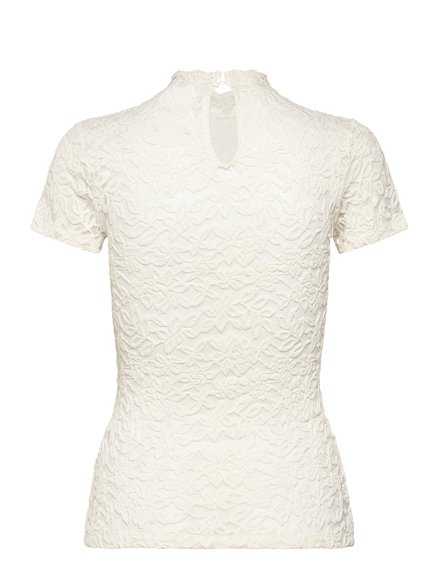 Rosemunde - RWDelicia Capsleeve Regular T-neck - t-shirts - ivory - 1