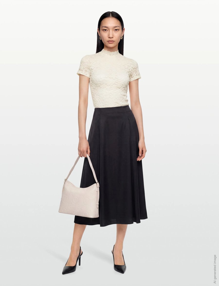 Rosemunde - RWDelicia Capsleeve Regular T-neck - t-shirts - ivory - 0