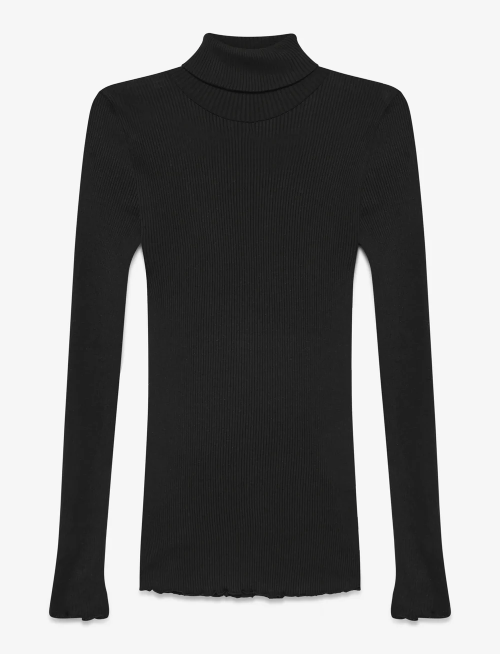 Rosemunde - RWBeatha Silk LS Rollneck T-shirt - polotröjor - black - 1