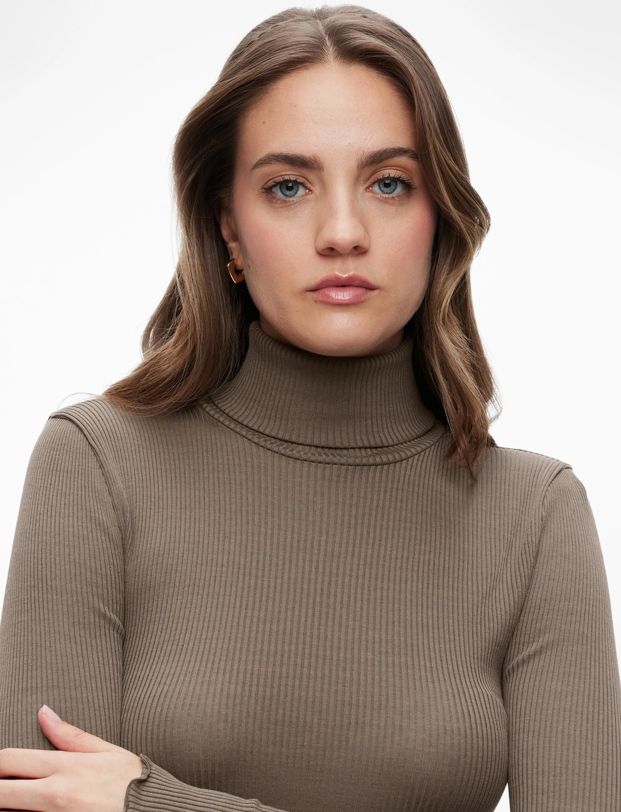 Rosemunde Rwbeatha Silk Ls Rollneck T-Shirt dam – bild 8