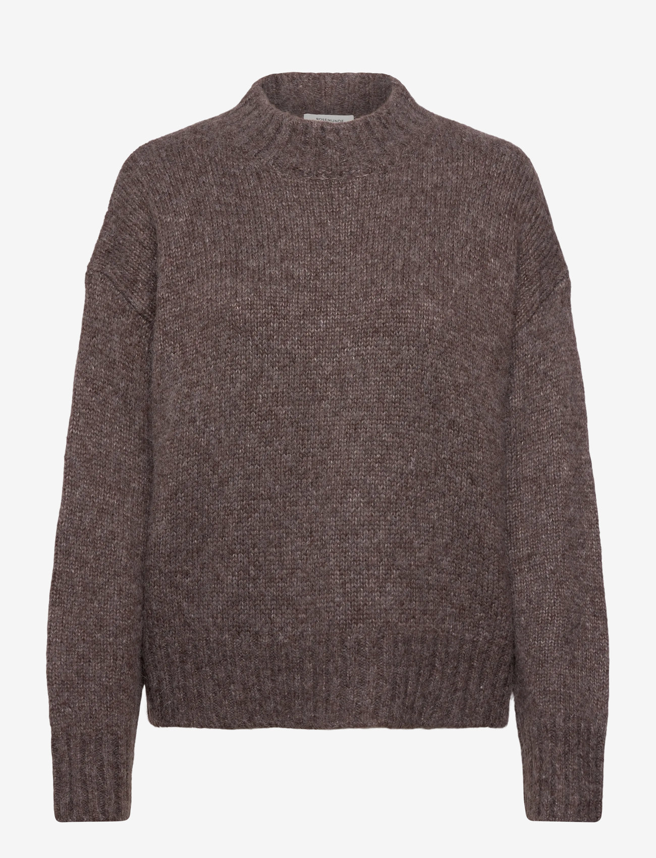 Rosemunde - RWTulip Wool Blend LS Turtleneck Pl - striktrøjer - brown grey mel - 0