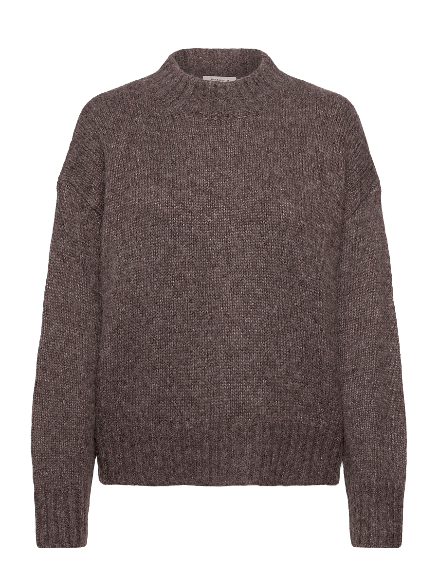 Rosemunde - RWTulip Wool Blend LS Turtleneck Pl - pullover - brown grey mel - 0