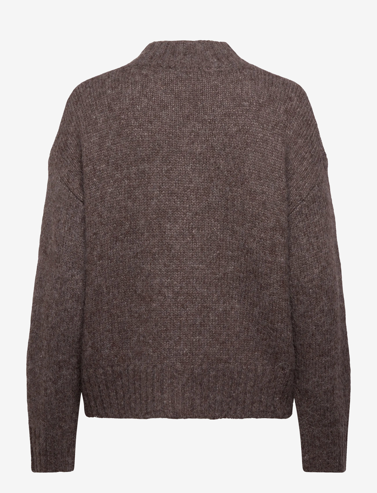 Rosemunde - RWTulip Wool Blend LS Turtleneck Pl - striktrøjer - brown grey mel - 1