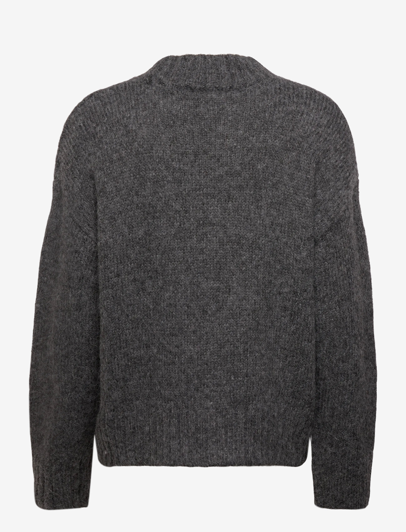 Rosemunde - RWTulip Wool Blend LS Turtleneck Pl - stickade tröjor - medium grey melange - 1