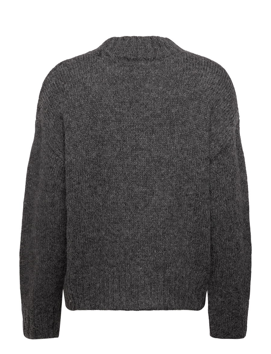Rosemunde - RWTulip Wool Blend LS Turtleneck Pl - kampsunid - medium grey melange - 1
