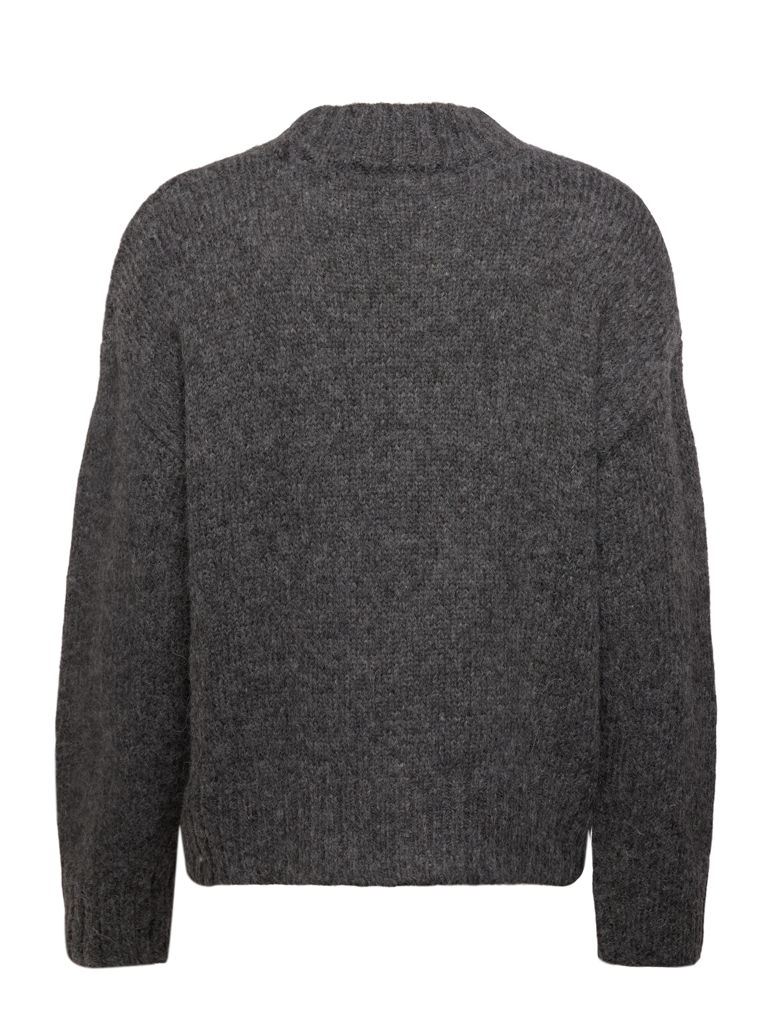 Rosemunde - RWTulip Wool Blend LS Turtleneck Pl - stickade tröjor - medium grey melange - 1