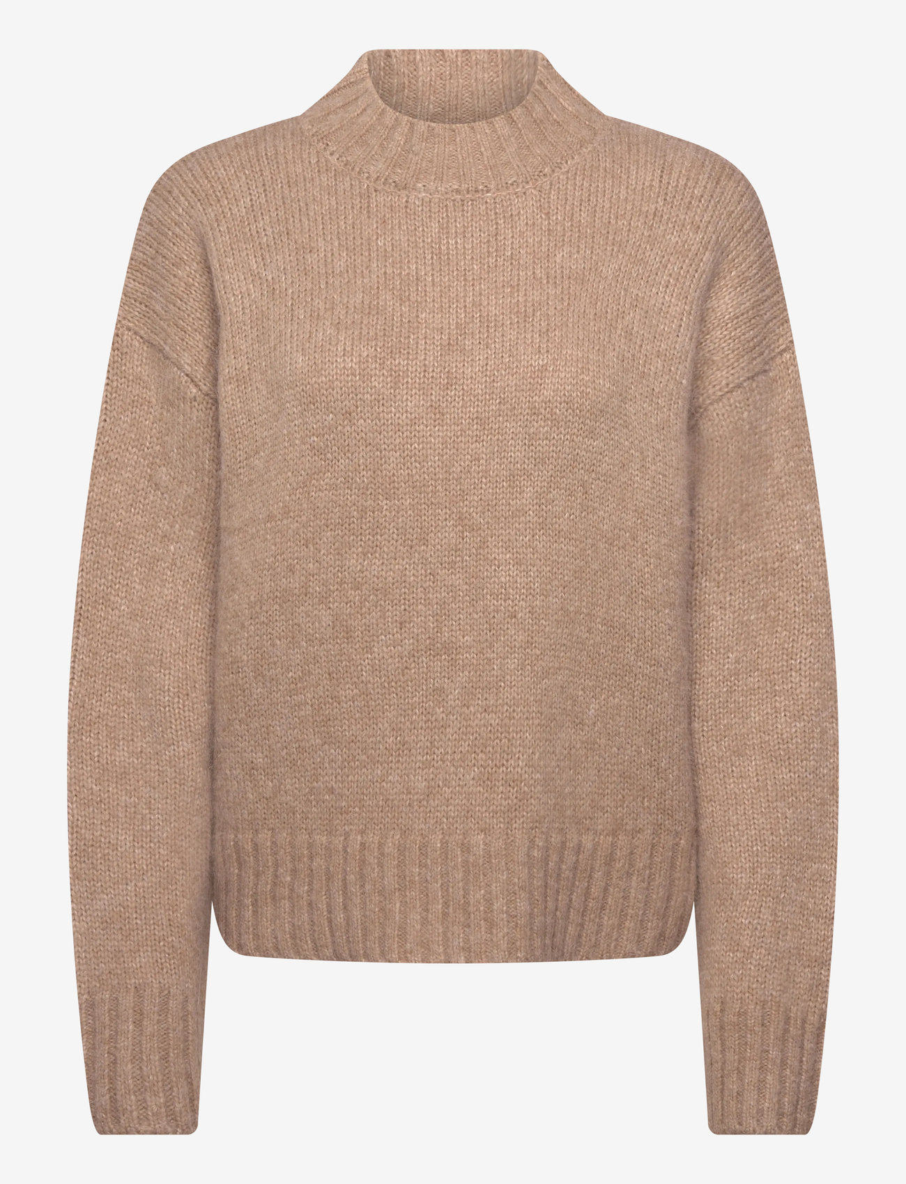 Rosemunde - RWTulip Wool Blend LS Turtleneck Pl - stickade tröjor - silver mink melange - 0