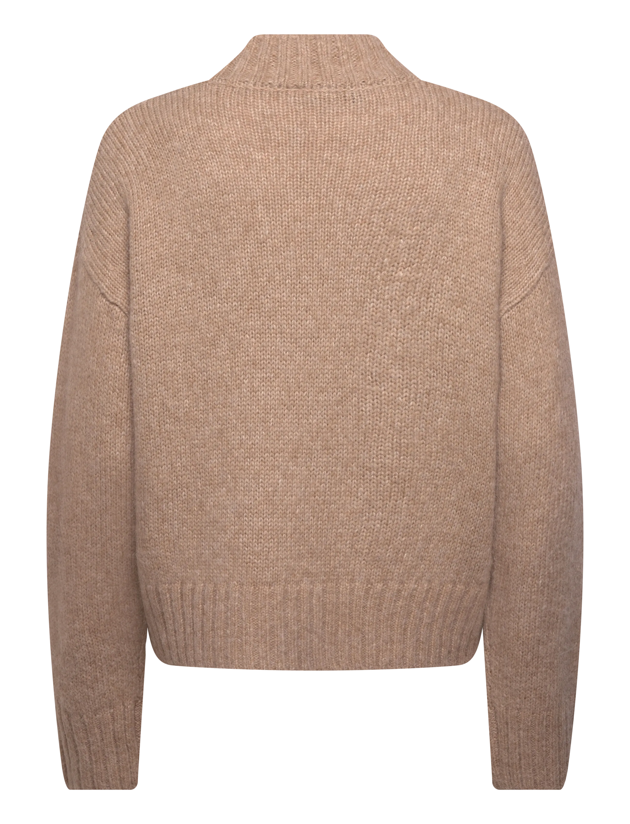 Rosemunde - RWTulip Wool Blend LS Turtleneck Pl - stickade tröjor - silver mink melange - 1