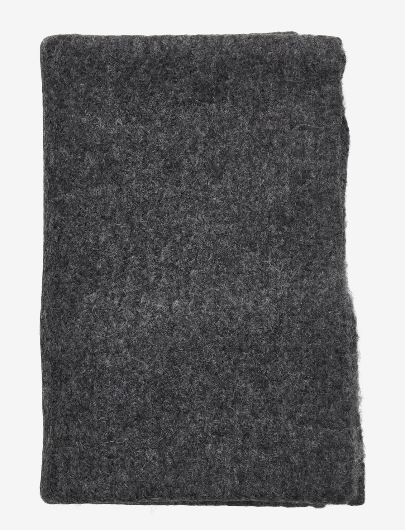 Rosemunde - RWTulip Wool Blend Rib Knit Scarf - winterschals - medium grey melange - 1