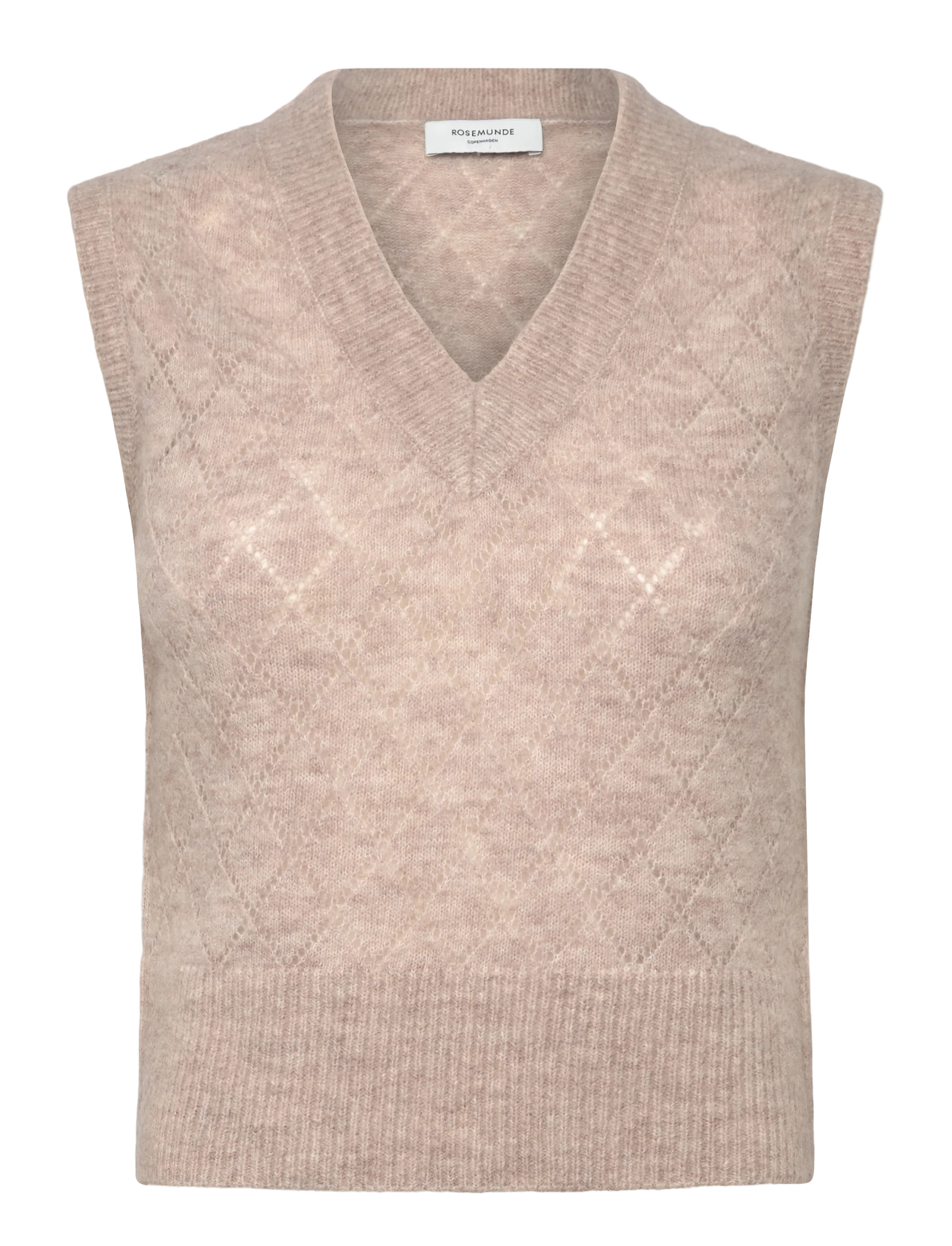 ROSEMUNDE Rwaida Alpaca Sl V-Ausschnitt Vest Beige - XS - Damen