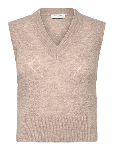 Aida Alpaca Sl V-Neck Vest - Strikveste