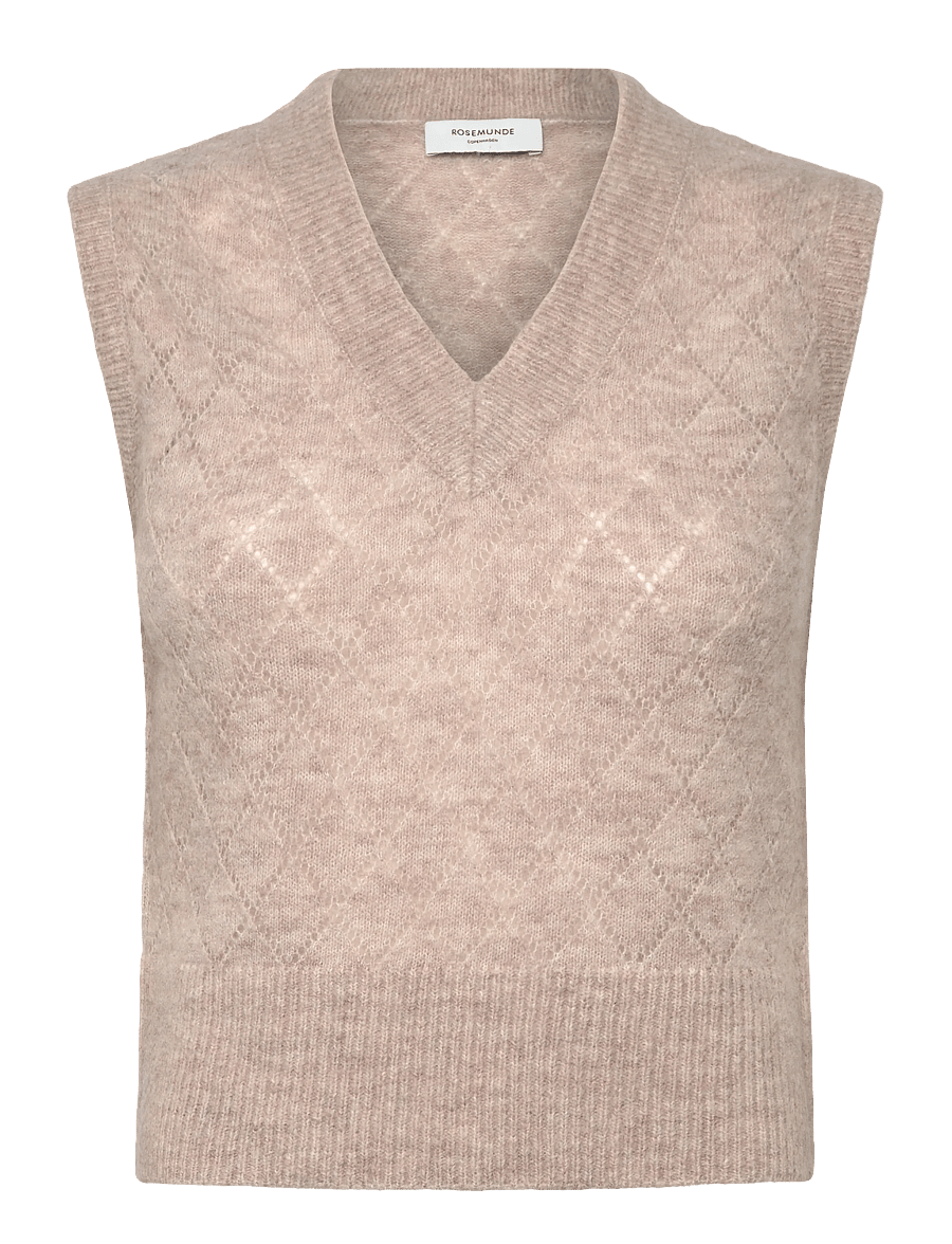 Rosemunde - RWAida Alpaca SL V-neck Vest - strickwesten - atmosphere - 0