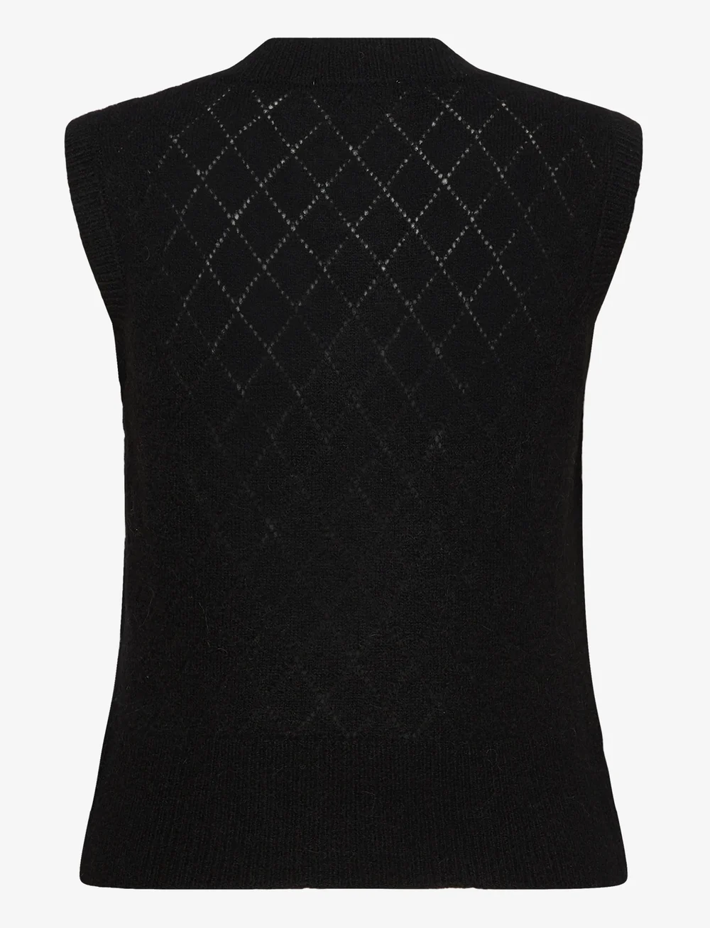 Rosemunde - RWAida Alpaca SL V-neck Vest - strikveste - black - 1