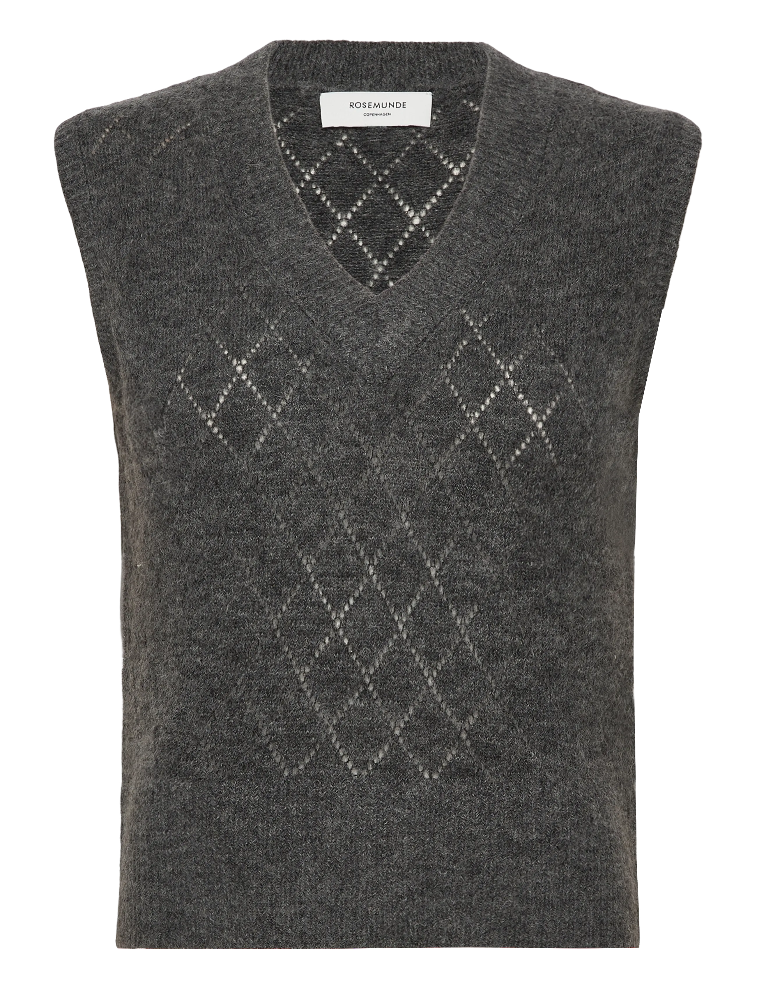 ROSEMUNDE Rwaida Alpaca Sl V-Ausschnitt Vest Grau - XS - Damen