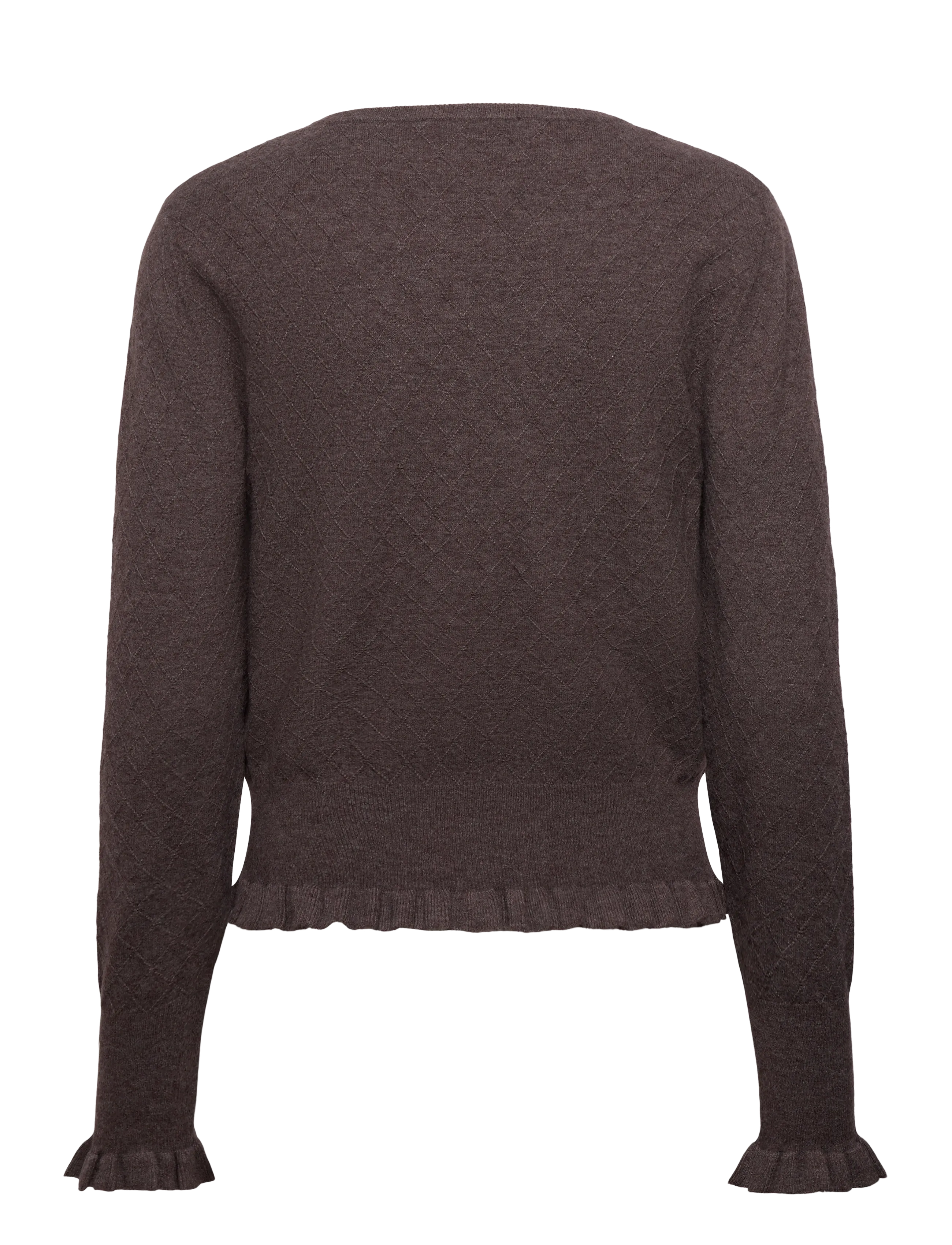 Rosemunde - RWDahlia LS O-Neck Pullover - topy z długimi rękawami - brown grey mel - 1