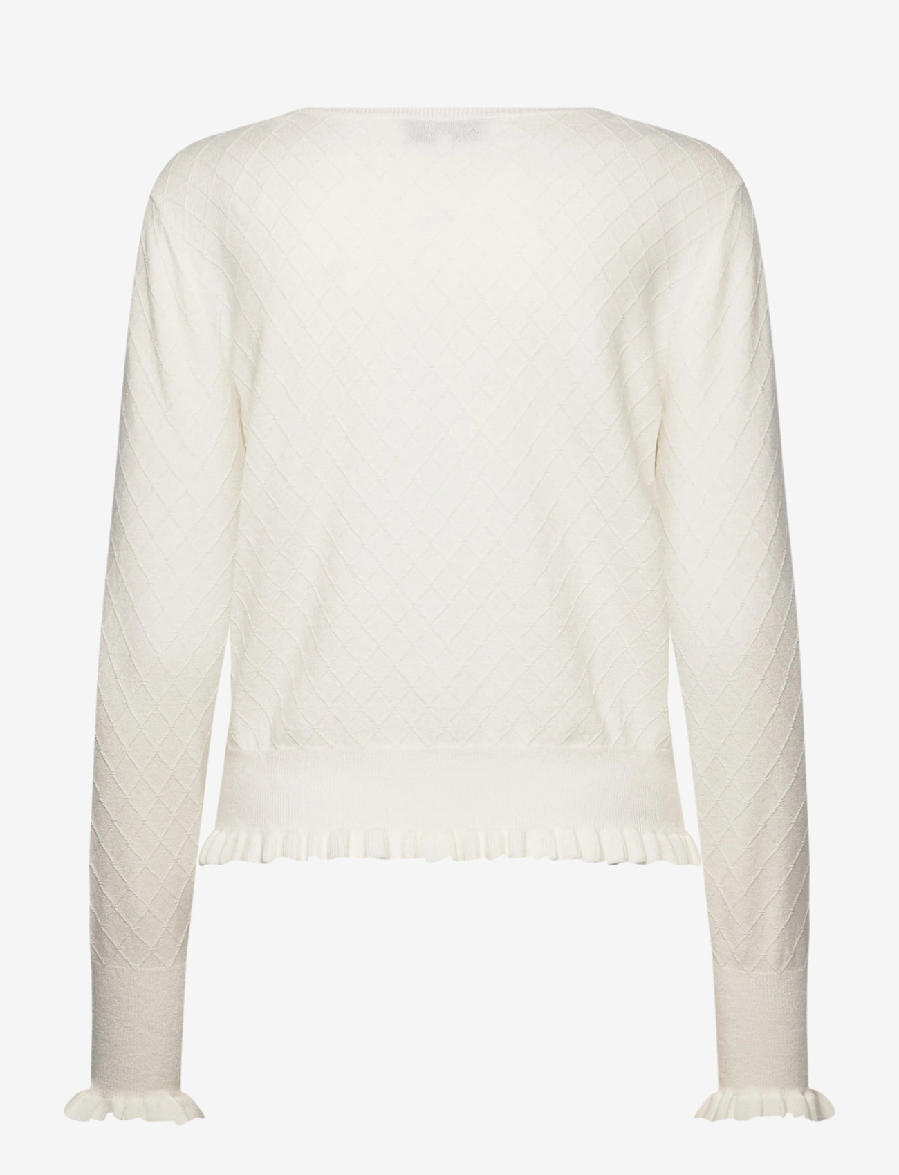 Rosemunde - RWDahlia LS O-Neck Pullover - långärmade toppar - ivory - 1