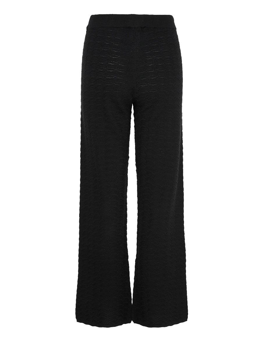 Rosemunde - RWSanna MW Straight Trousers - pyjamahosen - black w/ black stripe - 2