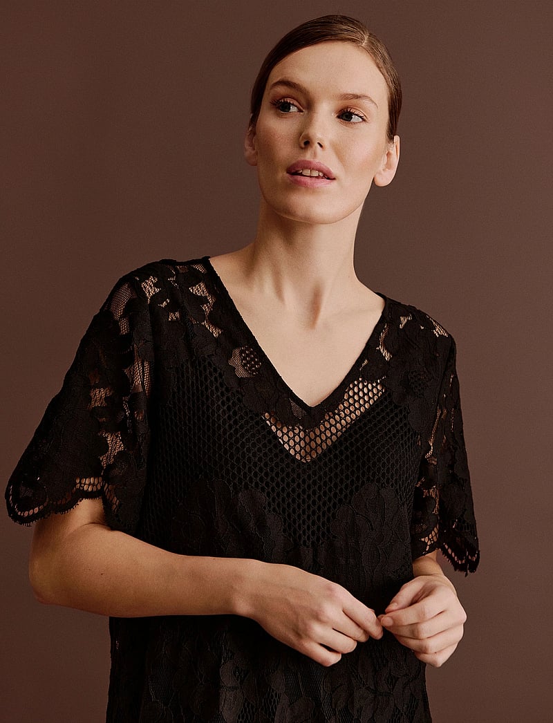 Rosemunde - RWHavana 3/4 Dress - pitskleidid - black - 3