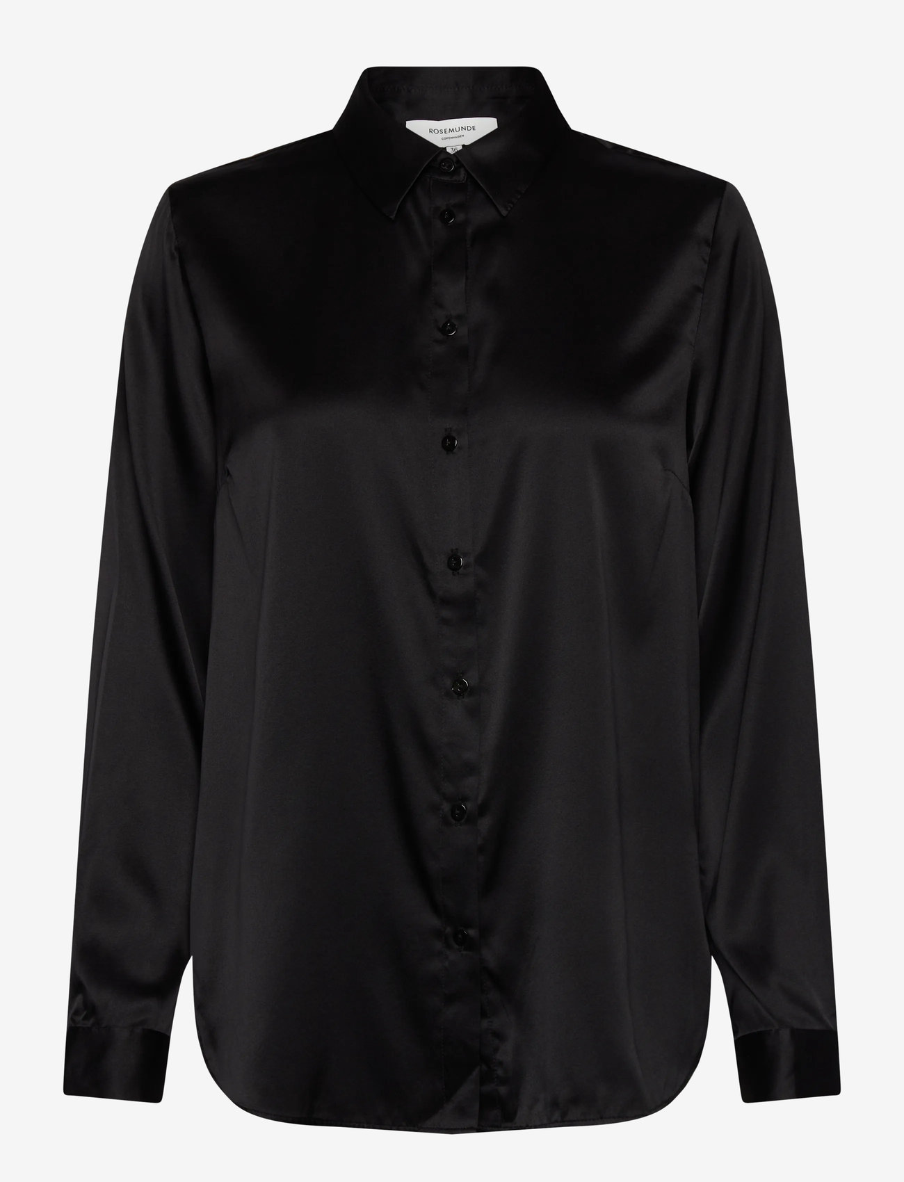 Rosemunde - RWJade Silk LS Shirt - pikkade varrukatega särgid - black - 1
