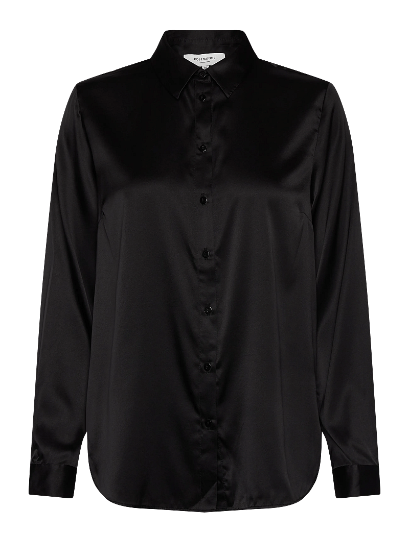 Rosemunde - RWJade Silk LS Shirt - pikkade varrukatega särgid - black - 1