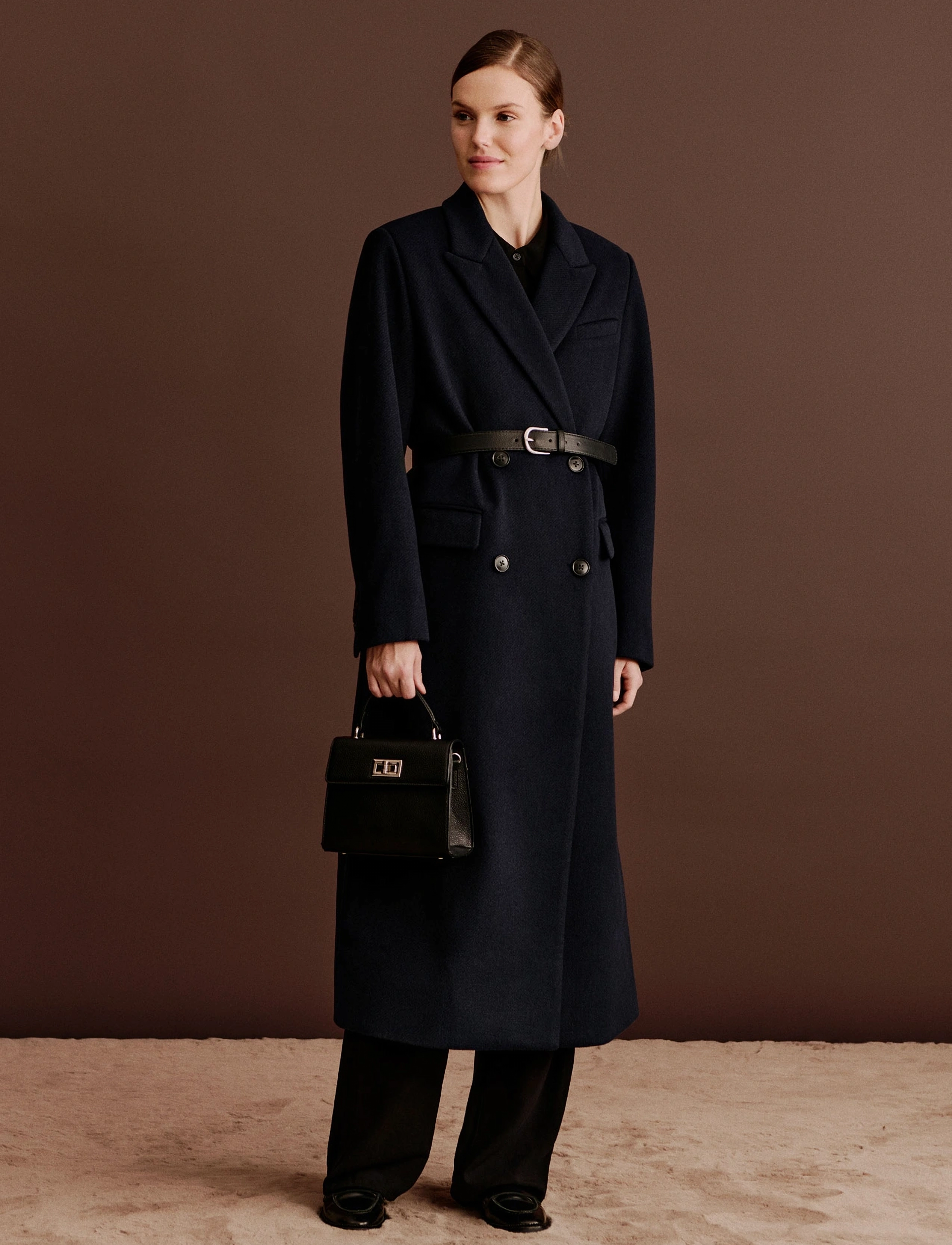 Rosemunde Rwtova Ls Long Coat, 34, Coats, Marineblau - Wool Frauen