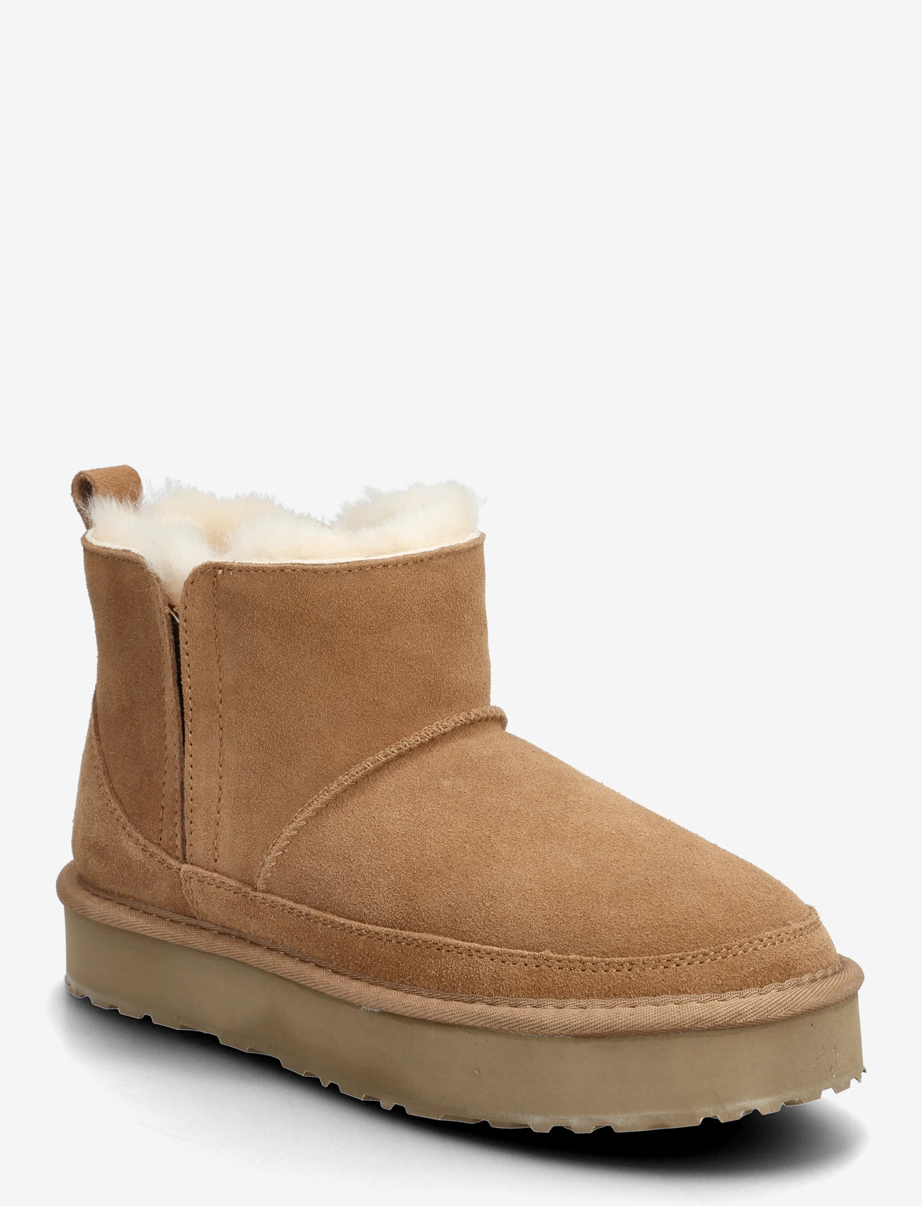 Rosemunde - RHEvelyn Leather Elastic Boot - teddy boots - almond - 1