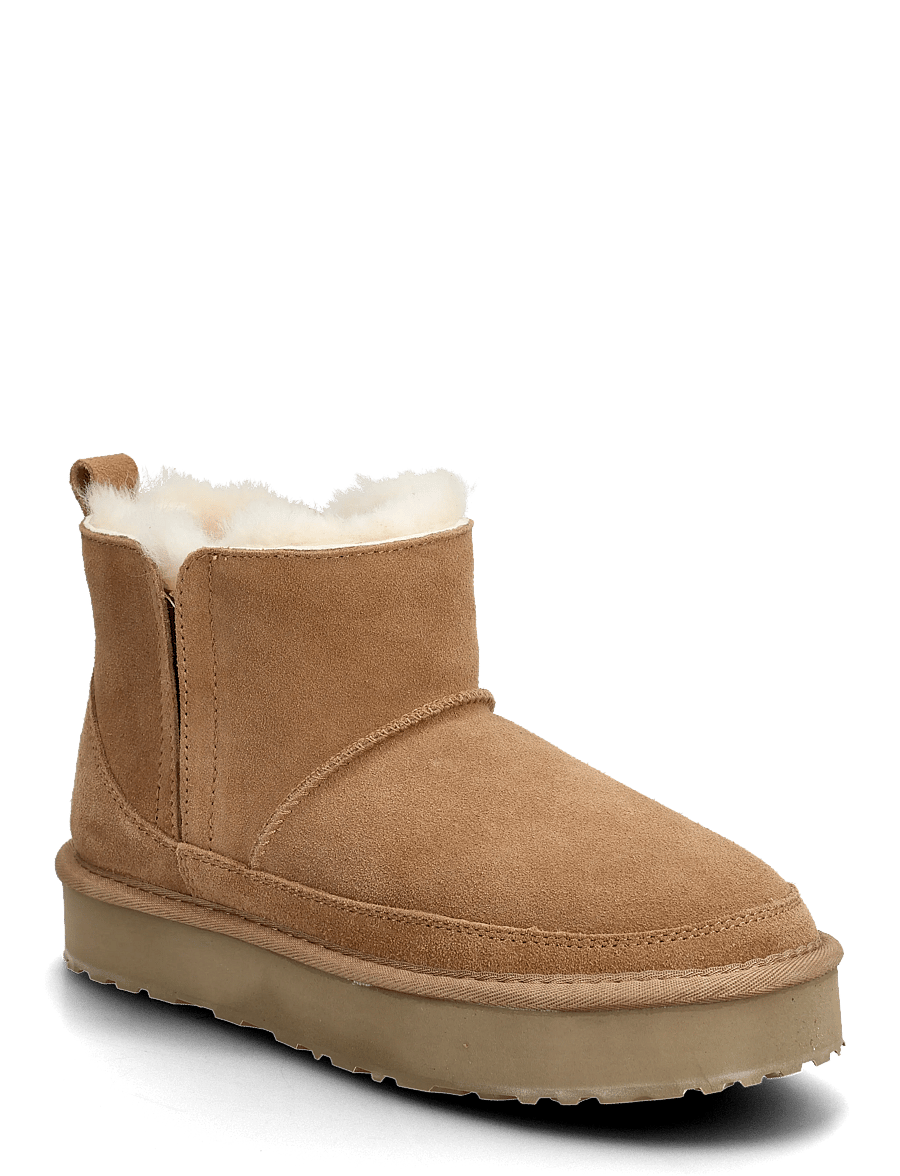Rosemunde - RHEvelyn Leather Elastic Boot - bottines doublés teddy - almond - 1