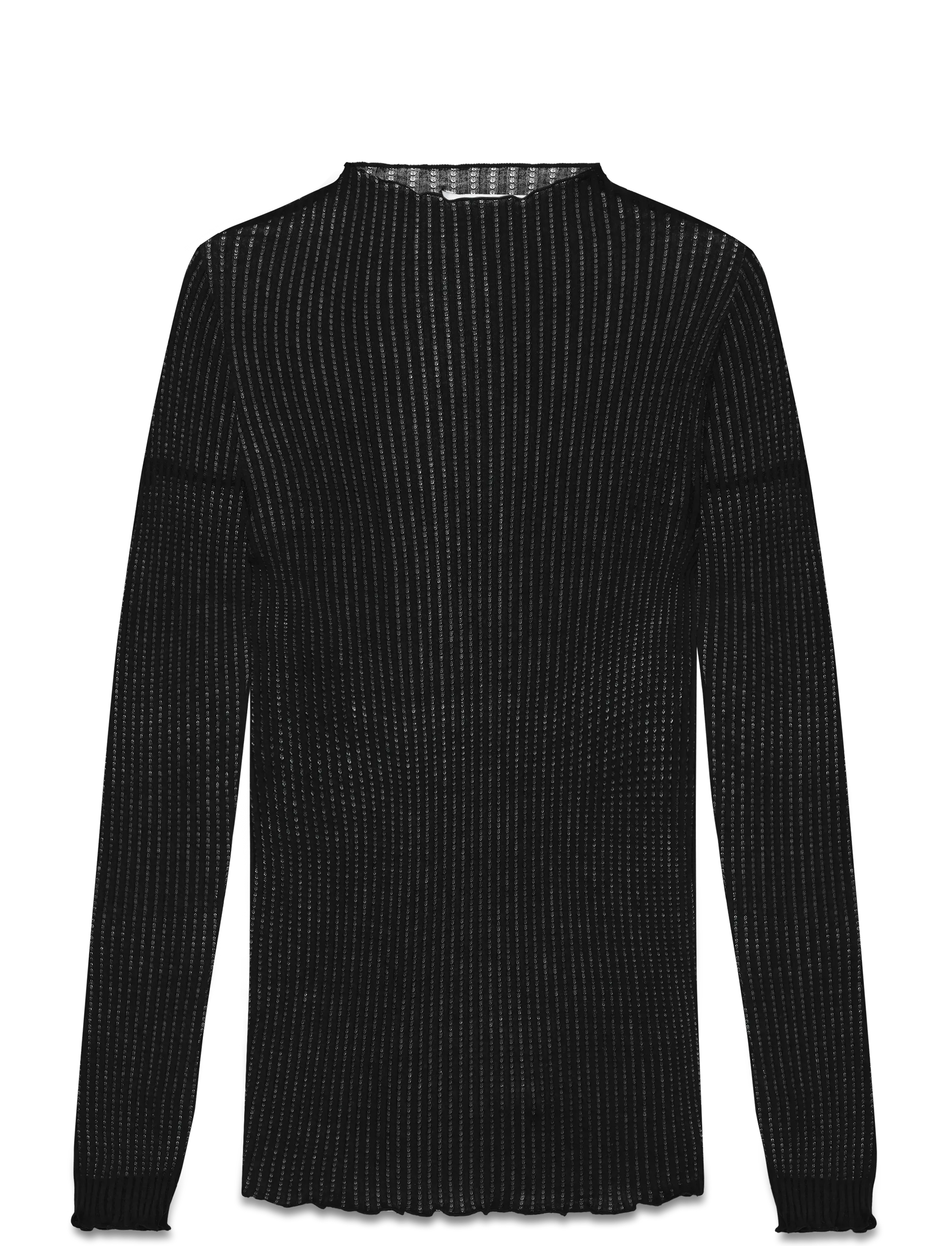 Rosemunde RWBelize Silk LS  T-neck T-shirt - Tøj - BLACK / black
