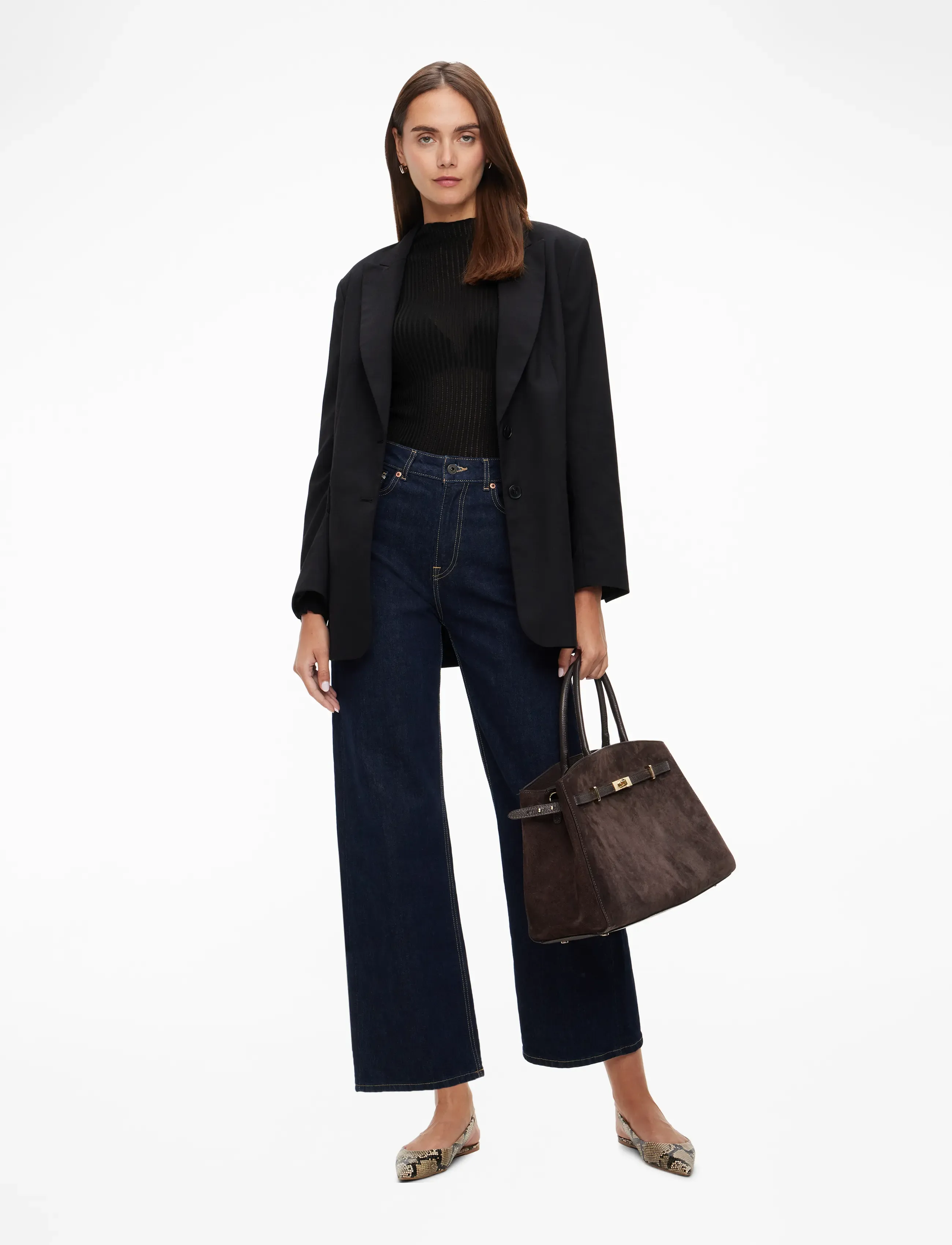 Rosemunde - RWBelize Silk LS  T-neck T-shirt - langærmede toppe - black - 2