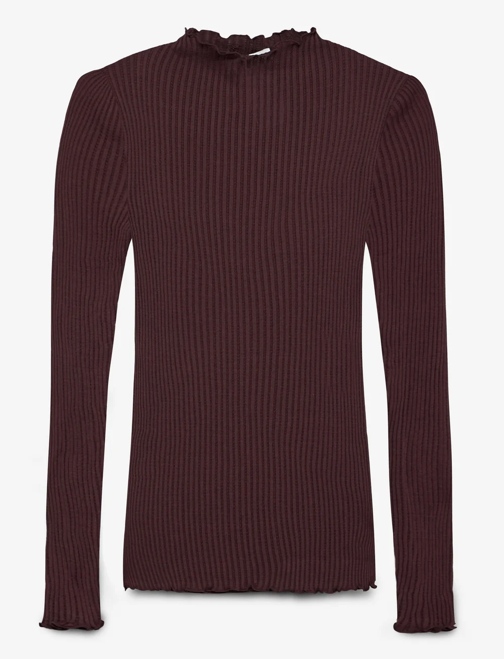 Rosemunde - RWBelize Silk LS  T-neck T-shirt - pikkade varrukatega alussärgid - fudge - 1