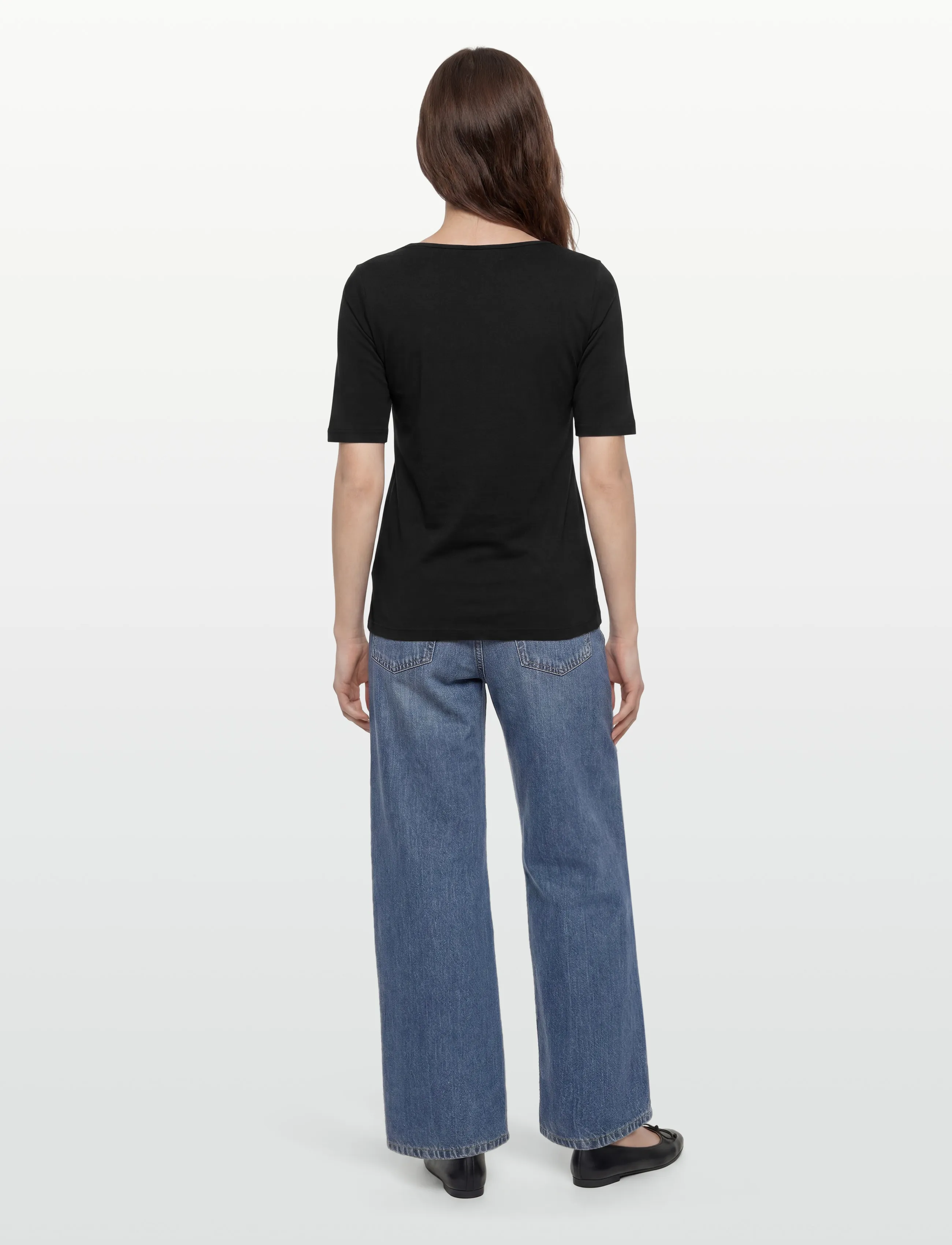 Rosemunde - RWNatali 2/4 Boatneck T-shirt - t-shirts - black - 4