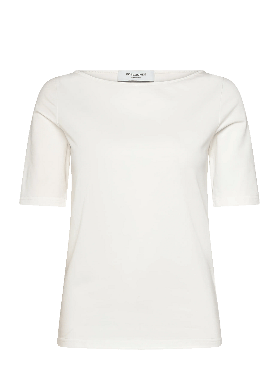 Rosemunde - RWNatali 2/4 Boatneck T-shirt - t-shirts - cloud dancer - 1
