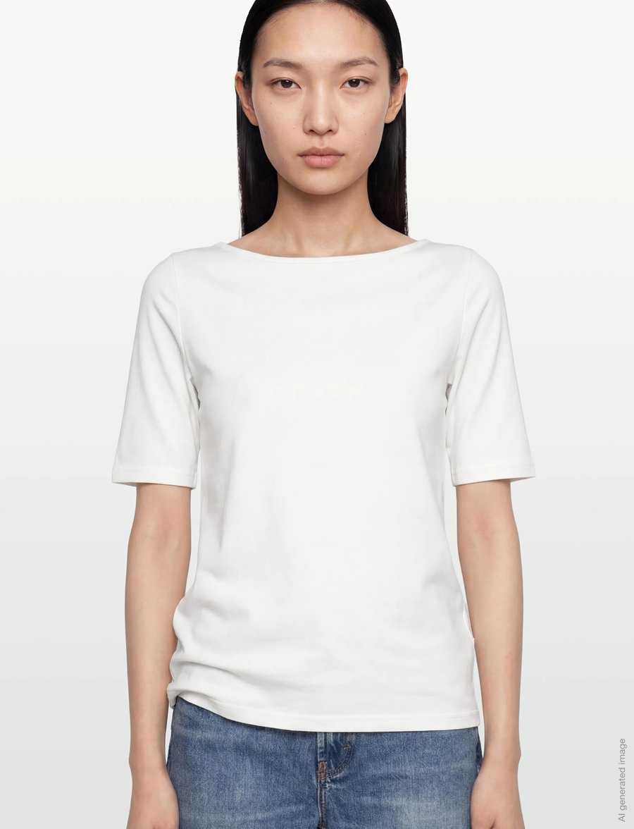Rosemunde - RWNatali 2/4 Boatneck T-shirt - t-shirts - cloud dancer - 3