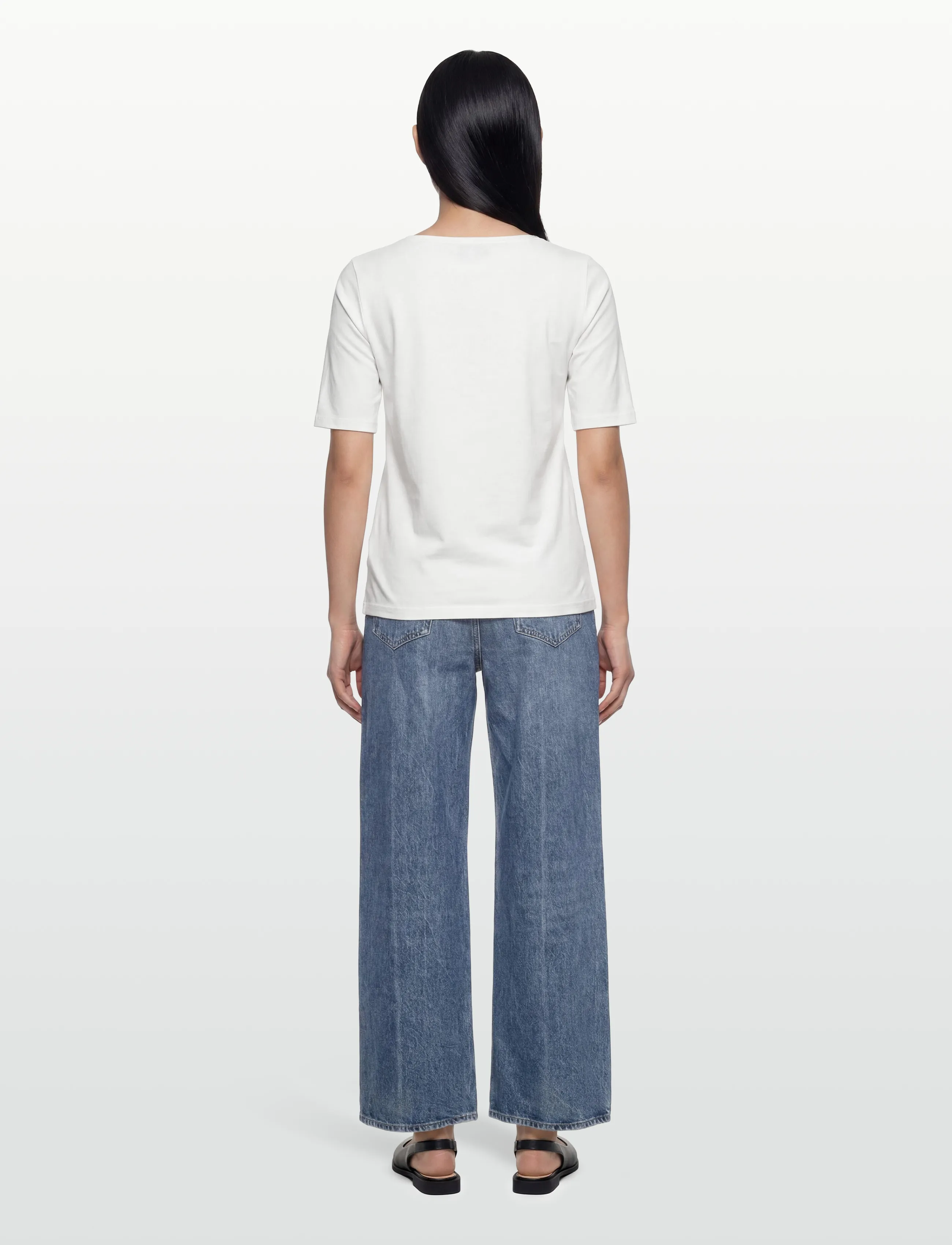 Rosemunde - RWNatali 2/4 Boatneck T-shirt - t-shirts - cloud dancer - 4