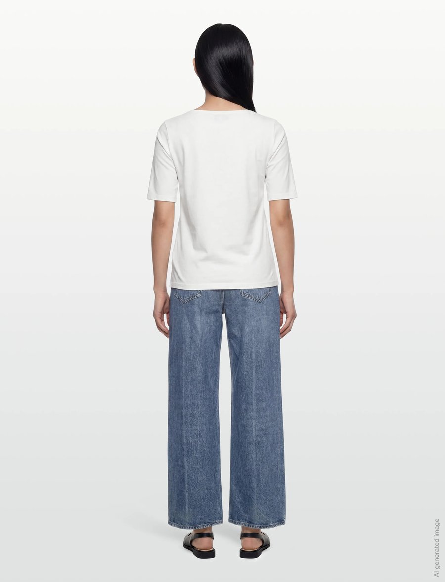 Rosemunde - RWNatali 2/4 Boatneck T-shirt - t-shirts - cloud dancer - 4