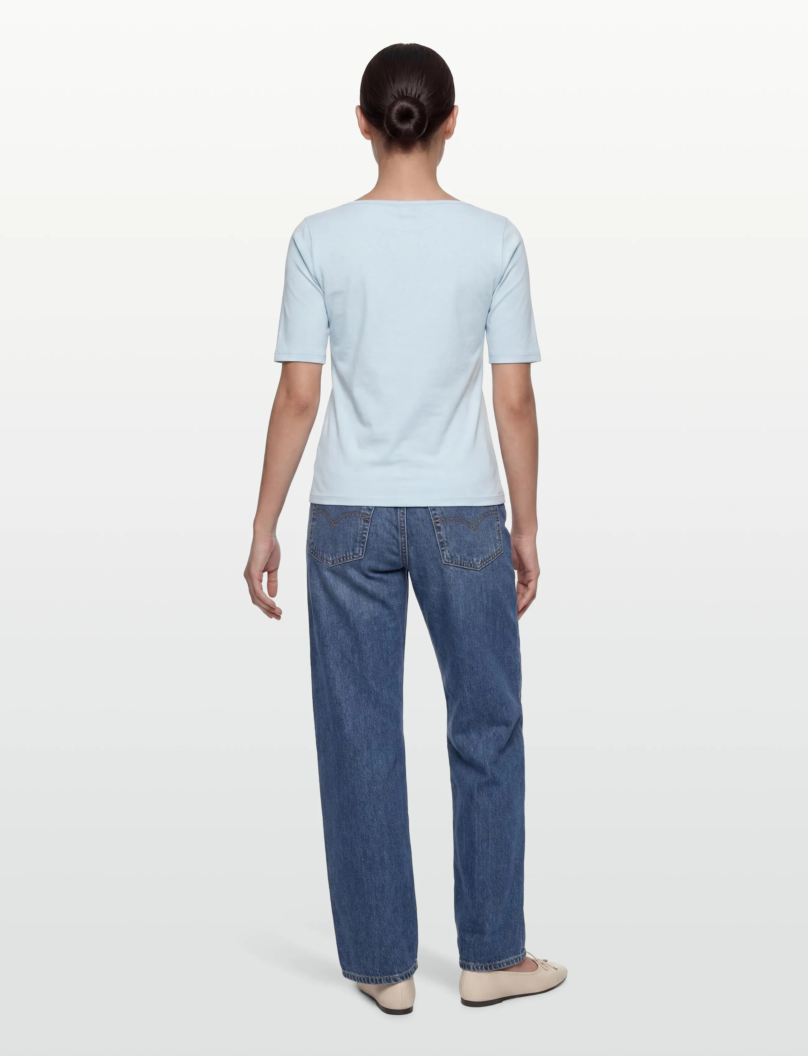 Rosemunde - RWNatali 2/4 Boatneck T-shirt - t-shirts - nantucket blue - 4