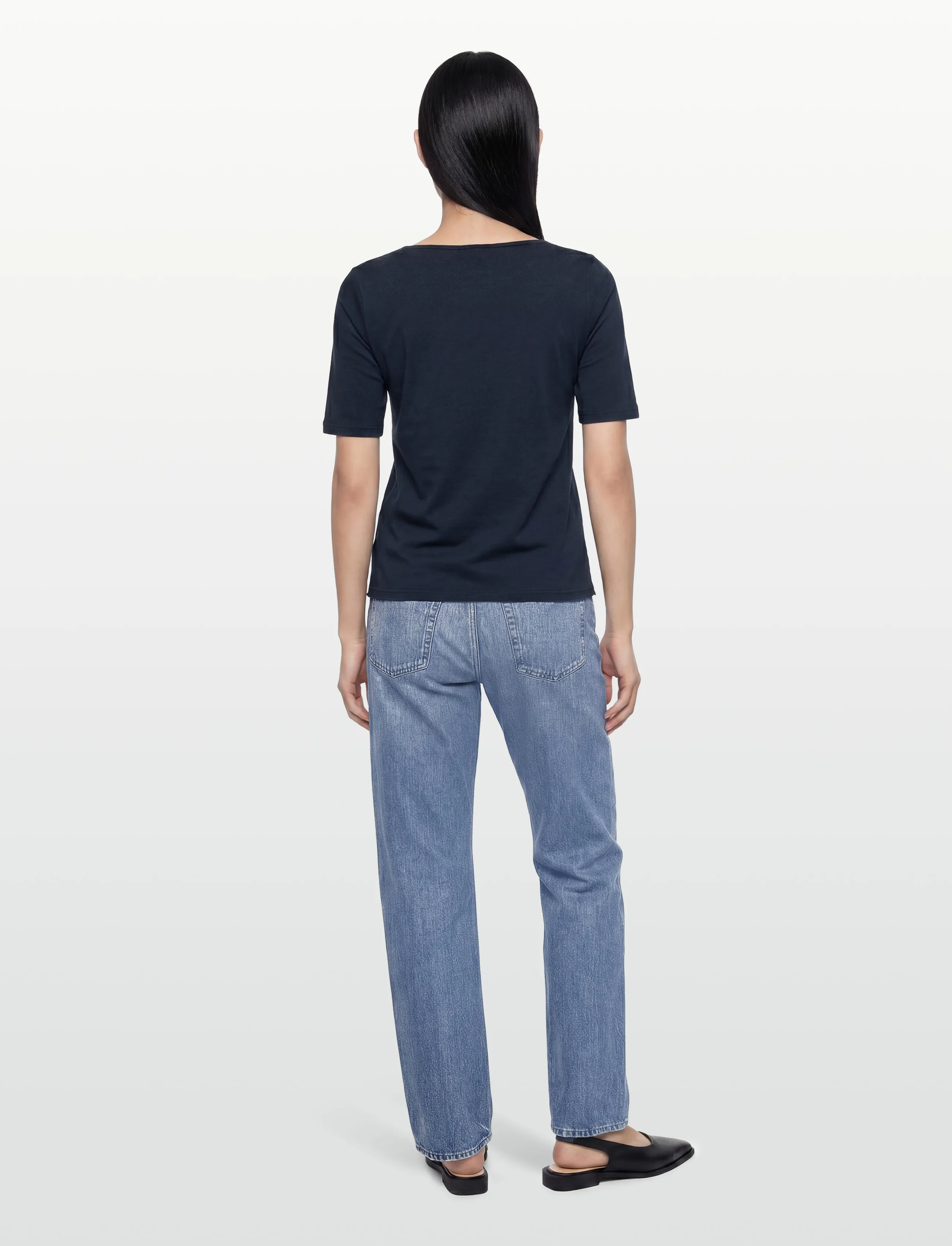 Rosemunde - RWNatali 2/4 Boatneck T-shirt - t-shirts - navy - 4