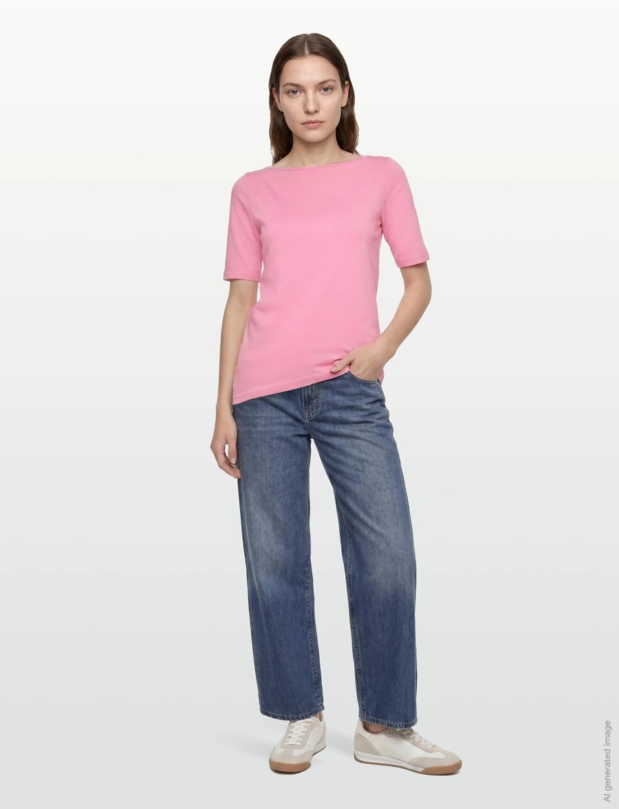 Rosemunde - RWNatali 2/4 Boatneck T-shirt - t-shirts - sea pink - 0