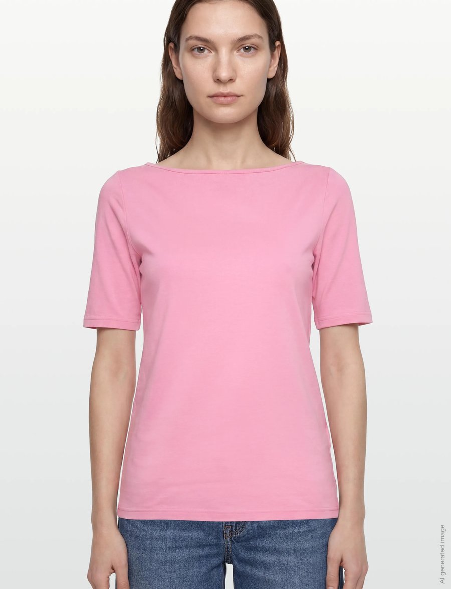 Rosemunde - RWNatali 2/4 Boatneck T-shirt - t-shirts - sea pink - 3