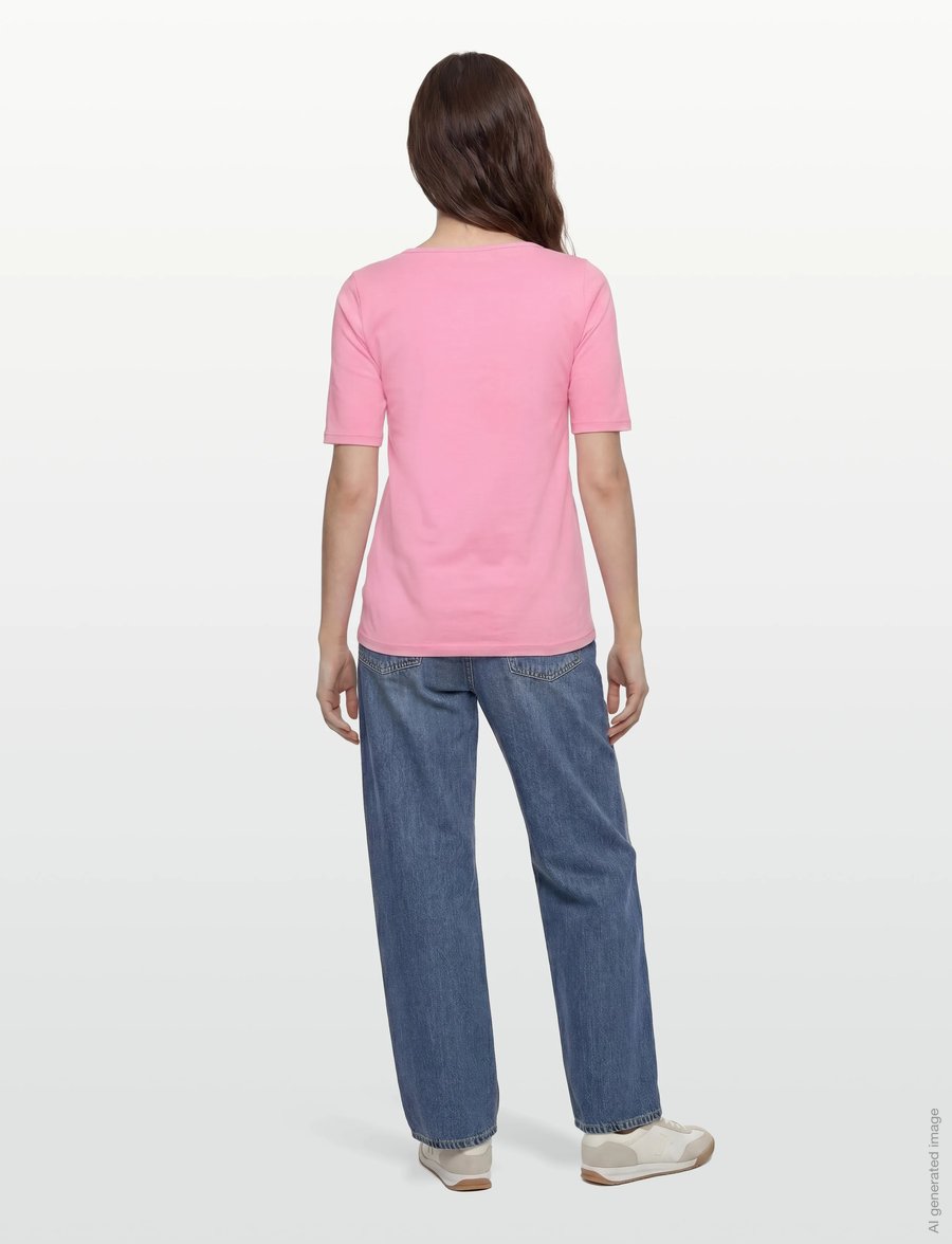 Rosemunde - RWNatali 2/4 Boatneck T-shirt - t-shirts - sea pink - 4