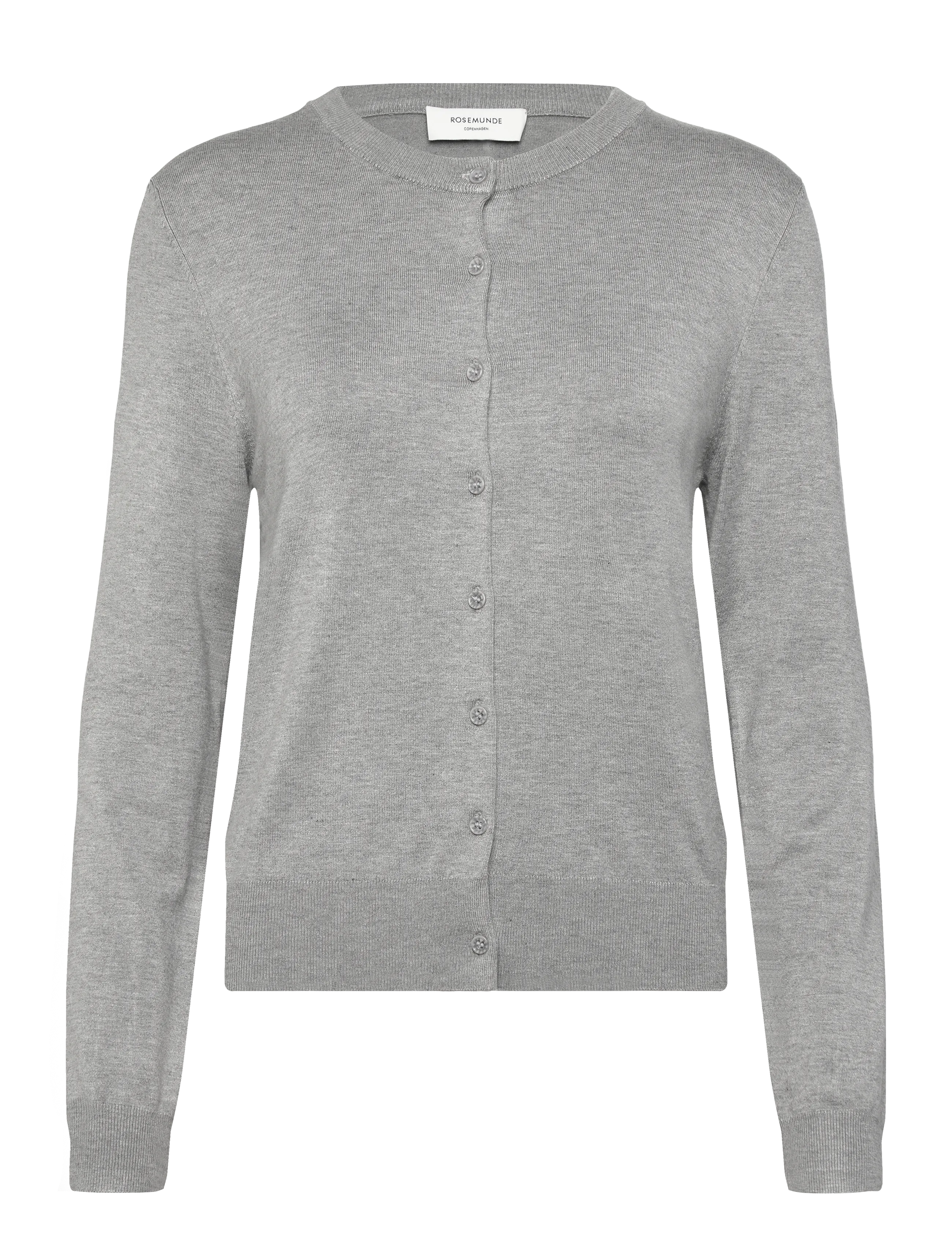 Rosemunde Rwdenise Ls Regular Cardigan, XS, Grey, Strik > Cardigans, Dame