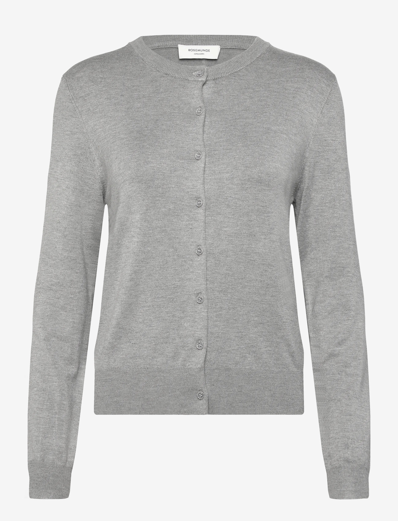 Rosemunde - RWDenise LS Regular Cardigan - cardigans - light grey melange - 0