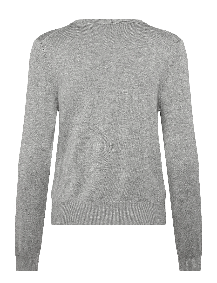 Rosemunde - RWDenise LS Regular Cardigan - strickjacken - light grey melange - 1