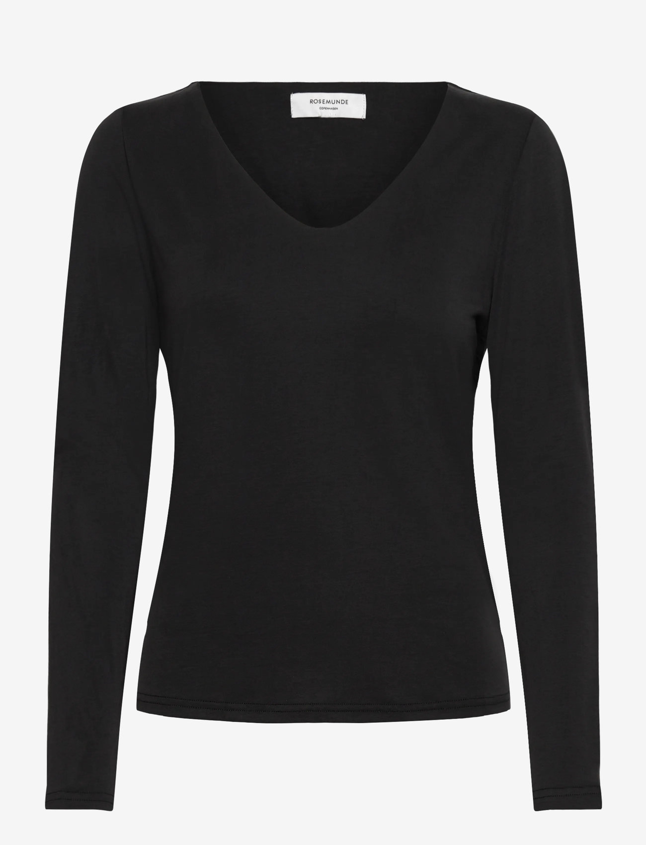 Rosemunde - RWElma Modal V-neck T-shirt - Överdelar - black - 0