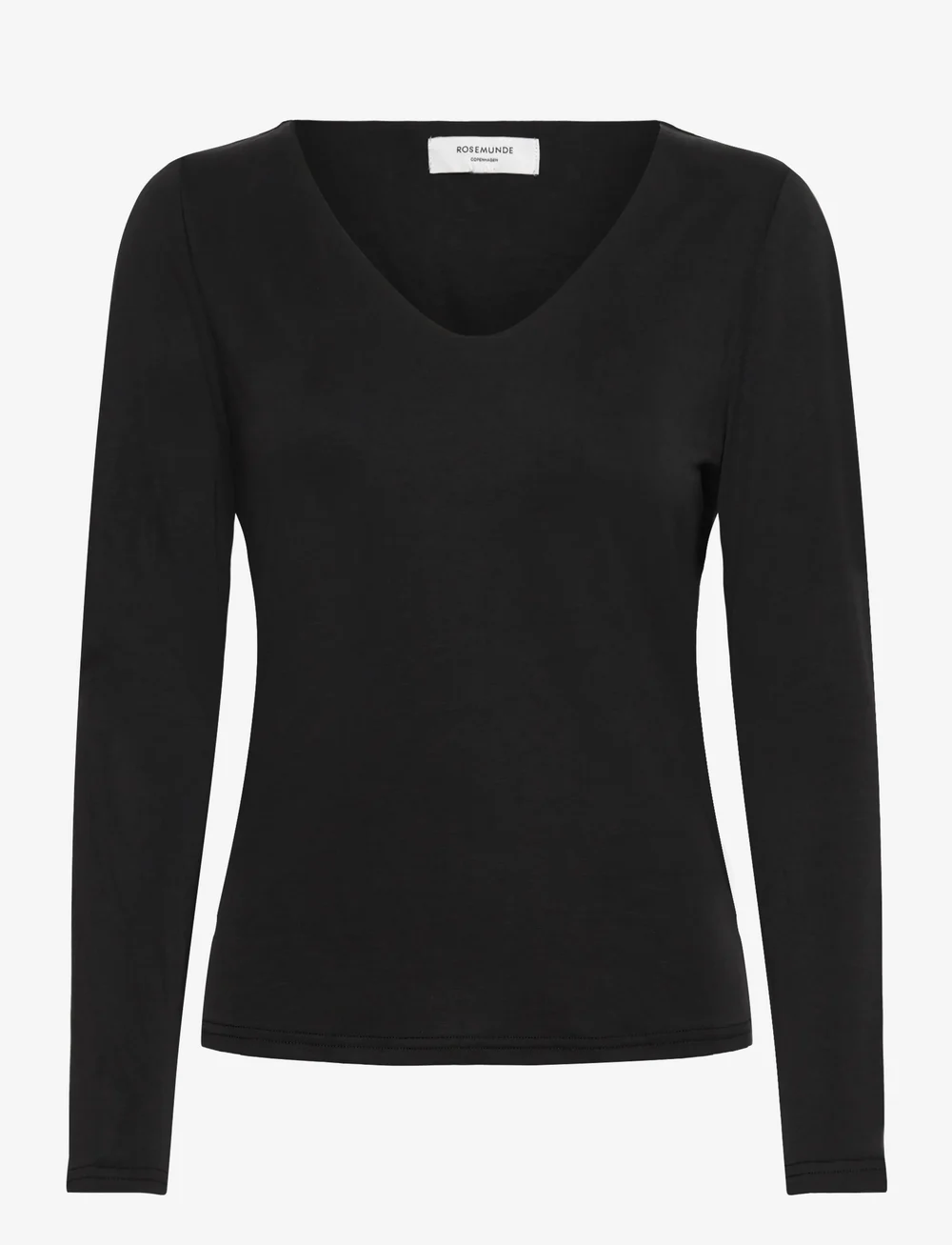 Rosemunde - RWElma Modal V-neck T-shirt - alussärgid - black - 0