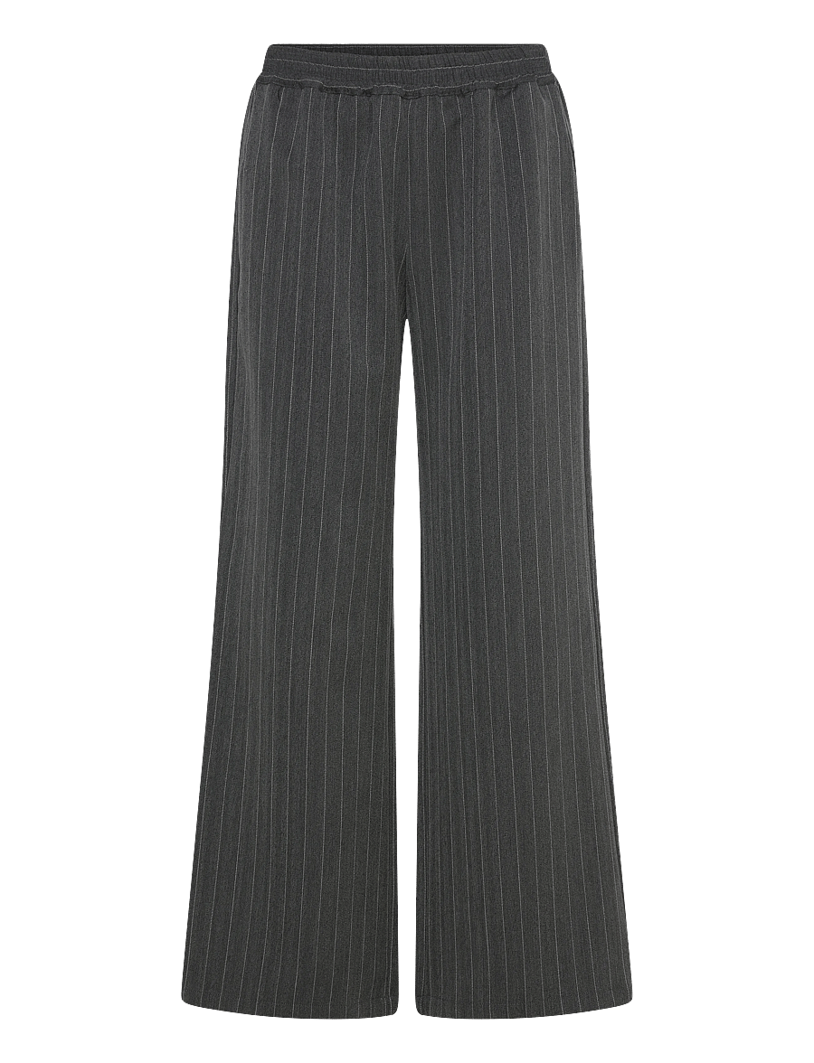 Rosemunde - RWPin MW Trousers - hosen mit weitem bein - grey pinstripe - 1