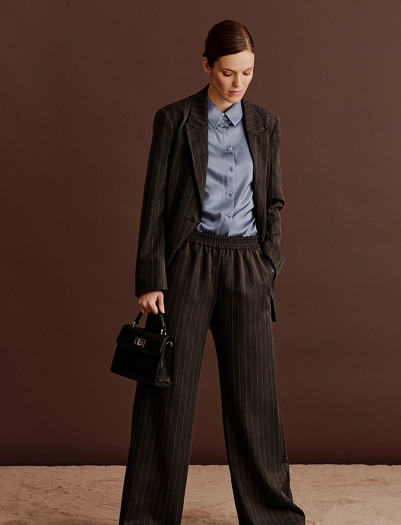 Rosemunde - RWPin MW Trousers - vida byxor - grey pinstripe - 3