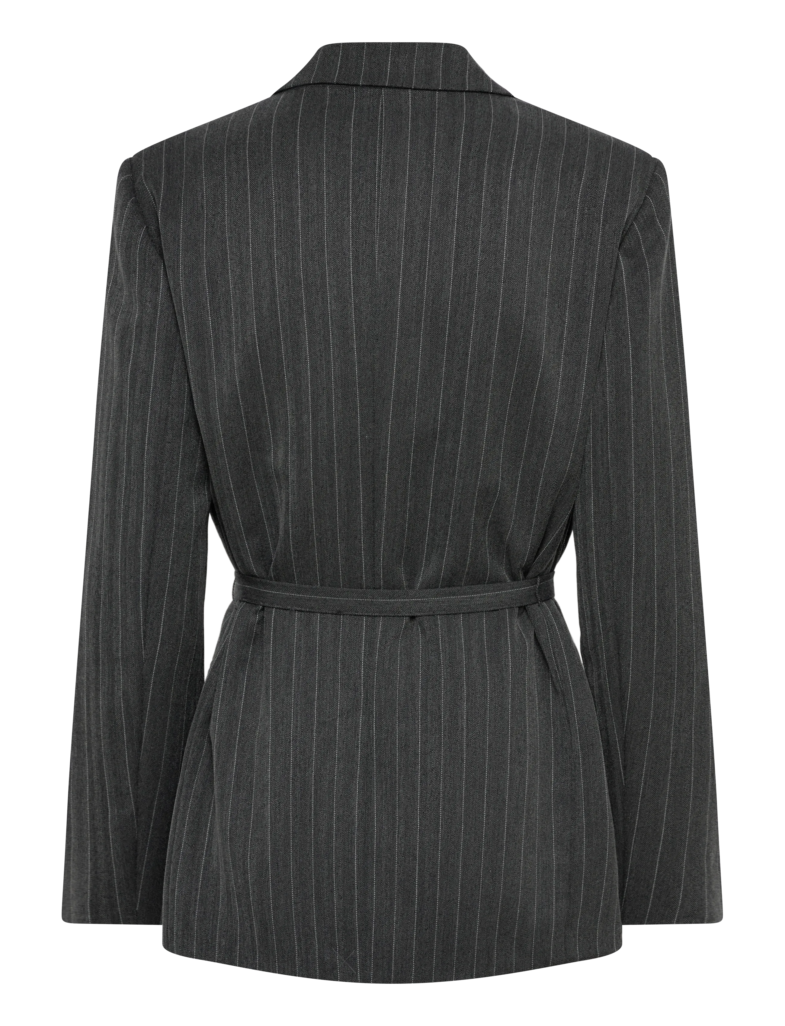 Rosemunde - RWPin LS Blazer - blazere med bælte - grey pinstripe - 2